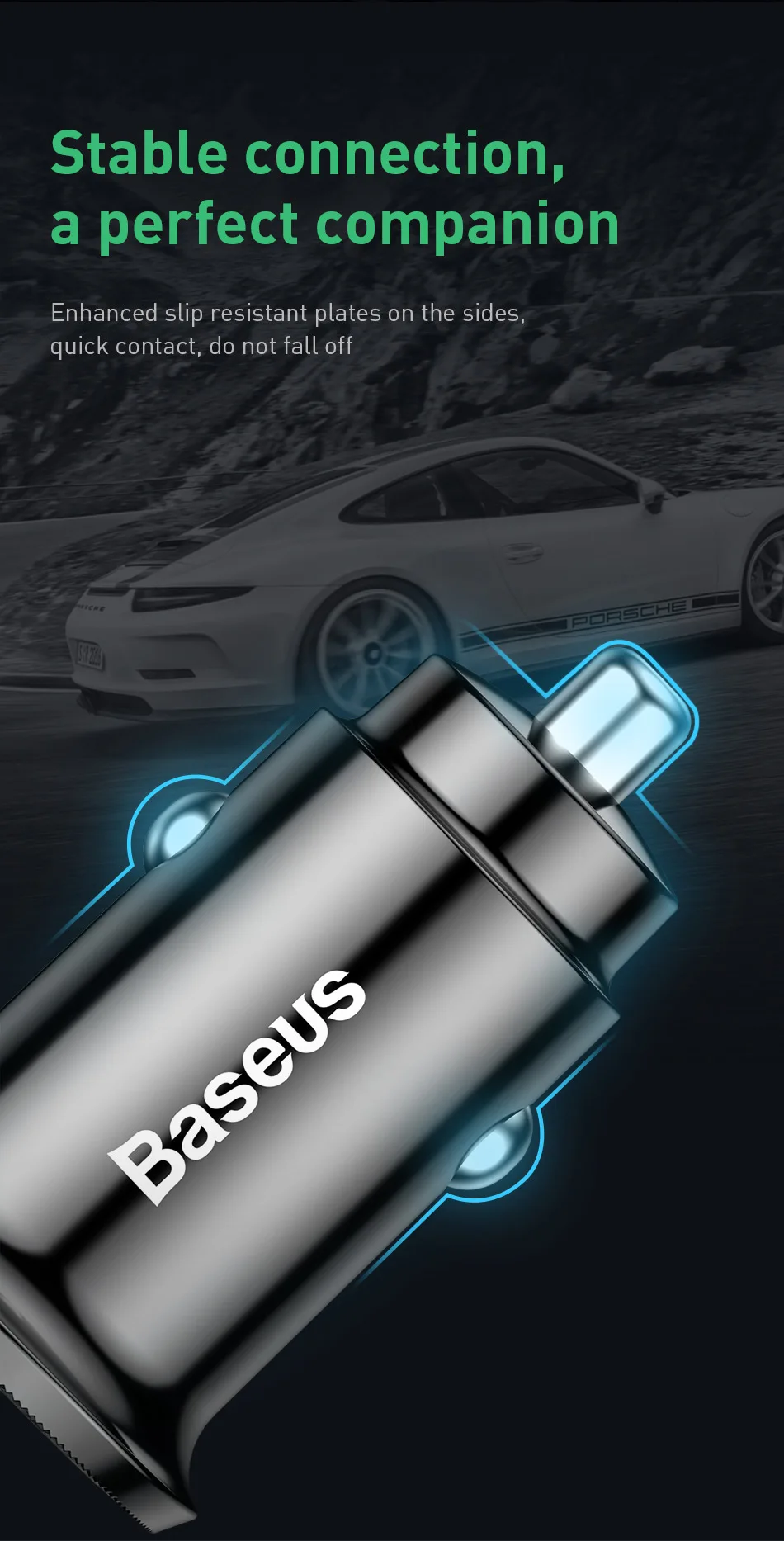 Baseus mi ni USB Автомобильное зарядное устройство Quick Charge 3,0 Автомобильное зарядное устройство для телефона для Xiaomi mi samsung iPhone QC3.0 QC Быстрая Мобильная Автомобильная зарядка