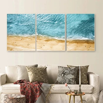 

Laeacco Calligraphy Painting Abstract Sea Posters and Prints Canvas Paintings on the Wall Art Picture for Living Room Home Decor