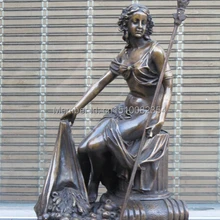 1" Западная греческая Художественная Скульптура бронзовая Деметра леди справедливости плодородная богиня St