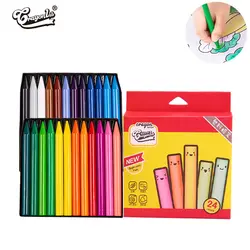 24 набор цветных кисточек с красками круглый карандаш студент пластиковый мелок комплект Детские Краски ing кисть пользовательские масляной