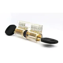 Cutaway прозрачный медный замок, тренировочный шкафчик, профессиональный висячий замок, замок для слесаря с 2 клавишами