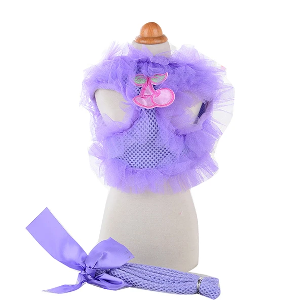 Purple Coolfield 1 ткань для домашних животных Сетка кружево Грудь собака Тяговый канат - Цвет: Purple