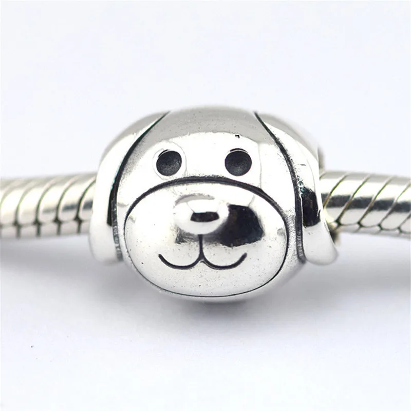 

Cute Pet Dog Silver Beads for Women Chain Bracelets Fashion Silver 925 Jewelry Accessory Vintage Charm Beads for Jewelry Making