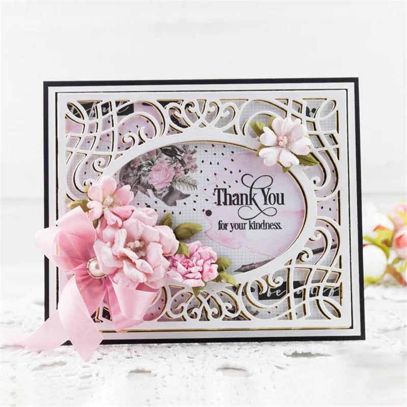 

DiyArts Square Lace Frame Metal Cutting Dies New 2019 for Craft Dies Scrapbooking Album Embossing Die Cut Diamond Decoration