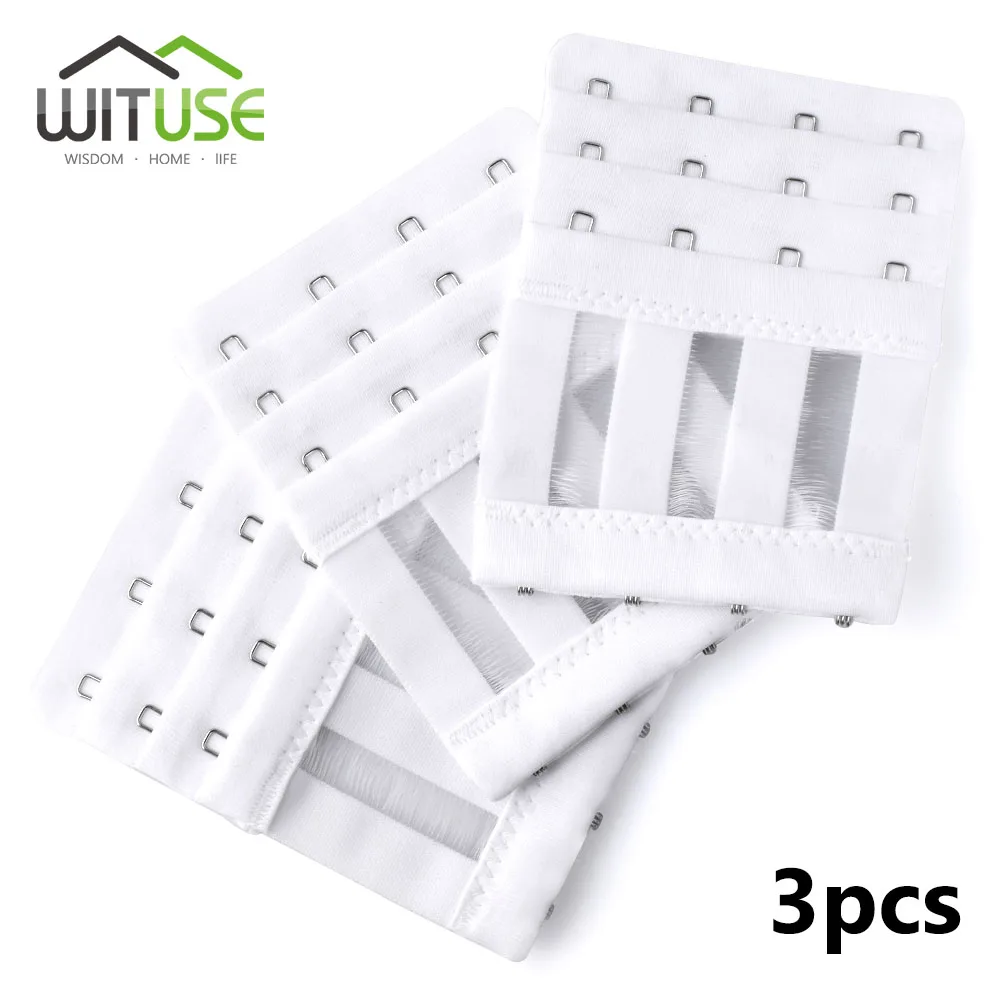 White 3Pcs Эластичный проектор с WiFi бюстгальтер для самостоятельного использования 3 ряд 4, крючки, станок и престарелых леди Замена застежка швейная инструмент Аксессуары для нижнего белья - Цвет: White 3Pcs