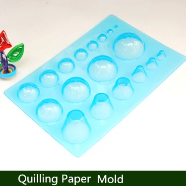 

Quilling Paper Tool Mini Mold 3-Dimensional Shaping Tool Origami Quilling Paper Tool Size 13x20 cm (18 kinds of semi-circular)