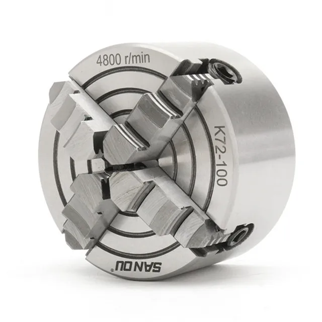 ALLSOME K72 Lathe Chuck 80/100/125mm 4 Jaw Independent Hardened Reversible Tool HT2026-2028