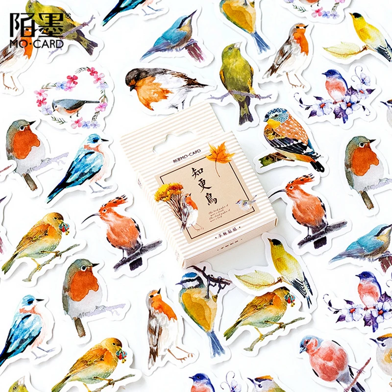 

45 Pcs/Box Beautiful bird mini paper sticker package DIY diary decoration sticker album scrapbooking