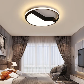 

New Black Modern Led Ceiling Lights For living room light bedroom light fixtures lamparas de techo plafon led Ceiling Lamp