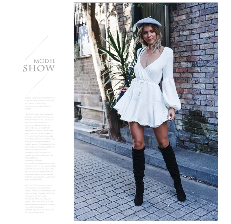 Long Sleeve Women Sexy Dress Winter 2018 V Neck Bandage Sashes Ladies Mini Sweater Dresses Knitted Autumn Short Vestido Party    (15)