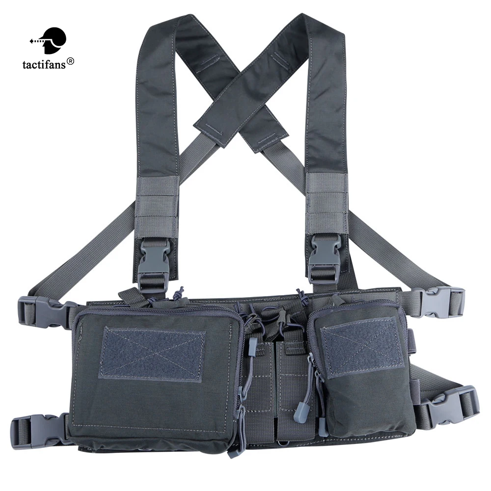 Tactical Chest Rig X Harness Vest Carrier Armor Army Rifle Pistol
