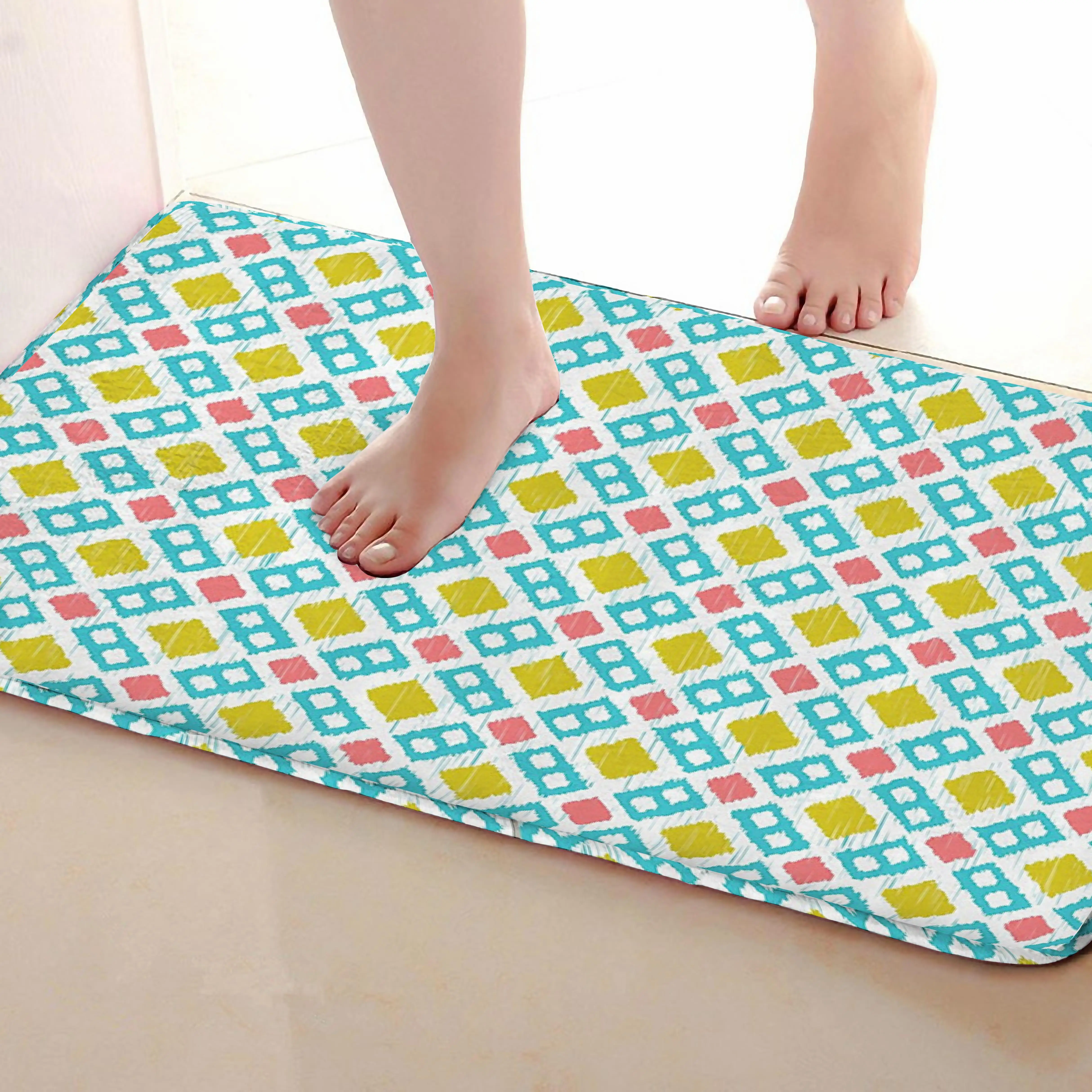 Квадратный стиль коврик для ванной комнаты, смешной Противоскользящий коврик для ванной, занавески для душа s аксессуары, соответствующие вашей душевой занавеске