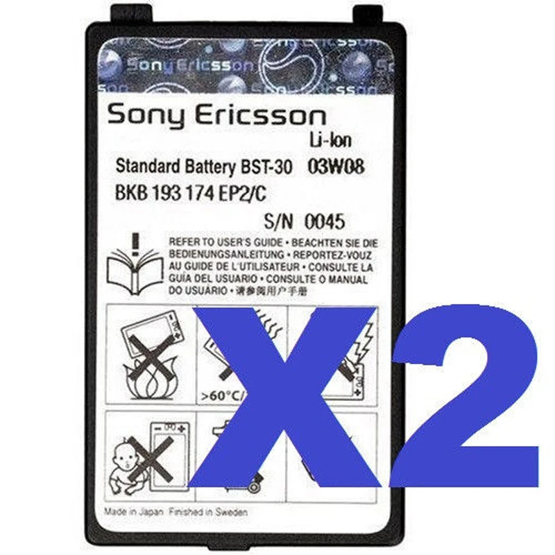 

Original Sony BST-30 Battery for Sony BST30 for K300c K300 K506 F500 F500i J200c J200i J210i K300a K500 K700 T226 T237 Z200 Z500