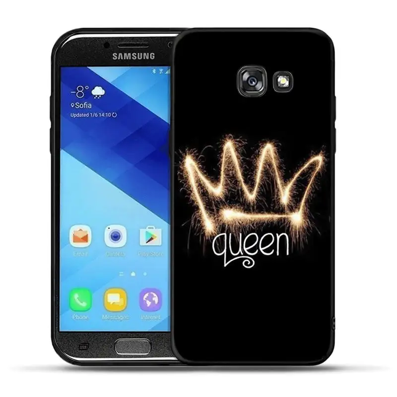 Черный матовый чехол для телефона Samsung Galaxy A3 A5 A6 A7 A8 2016 2017 Plus 2018 силиконовые чехлы с