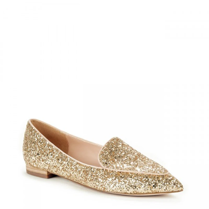 golden_glitter_loafers_for_women_pointy_toe_flats_2_