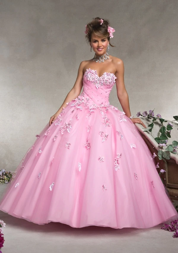 2016 vestido de 15 anos de debutante Cheap Pink Quinceanera Dresses ...
