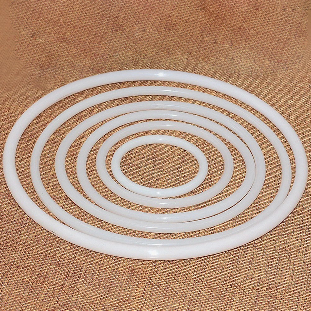 Кольцо «Ловец снов» DIY Аксессуары Пластиковые ремесла прочный круглый белый большой обруч