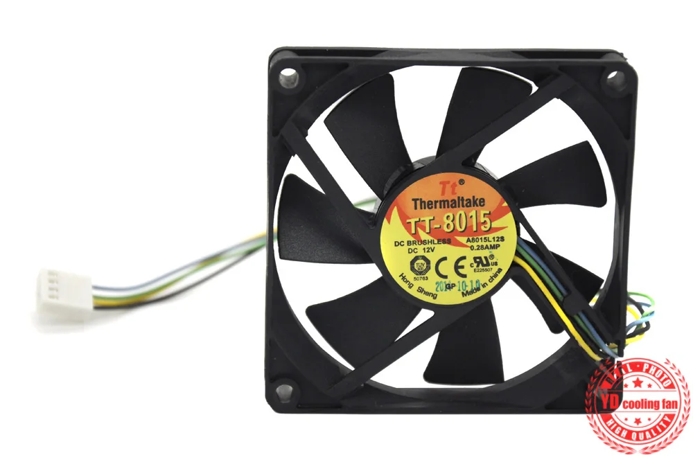 Вентилятор охлаждения для EVERFLOW Thermaltake TT A8015L12S 8015 8 см 4PIN PWM 12 В 0.28A|cooling fan|fan coolingfan