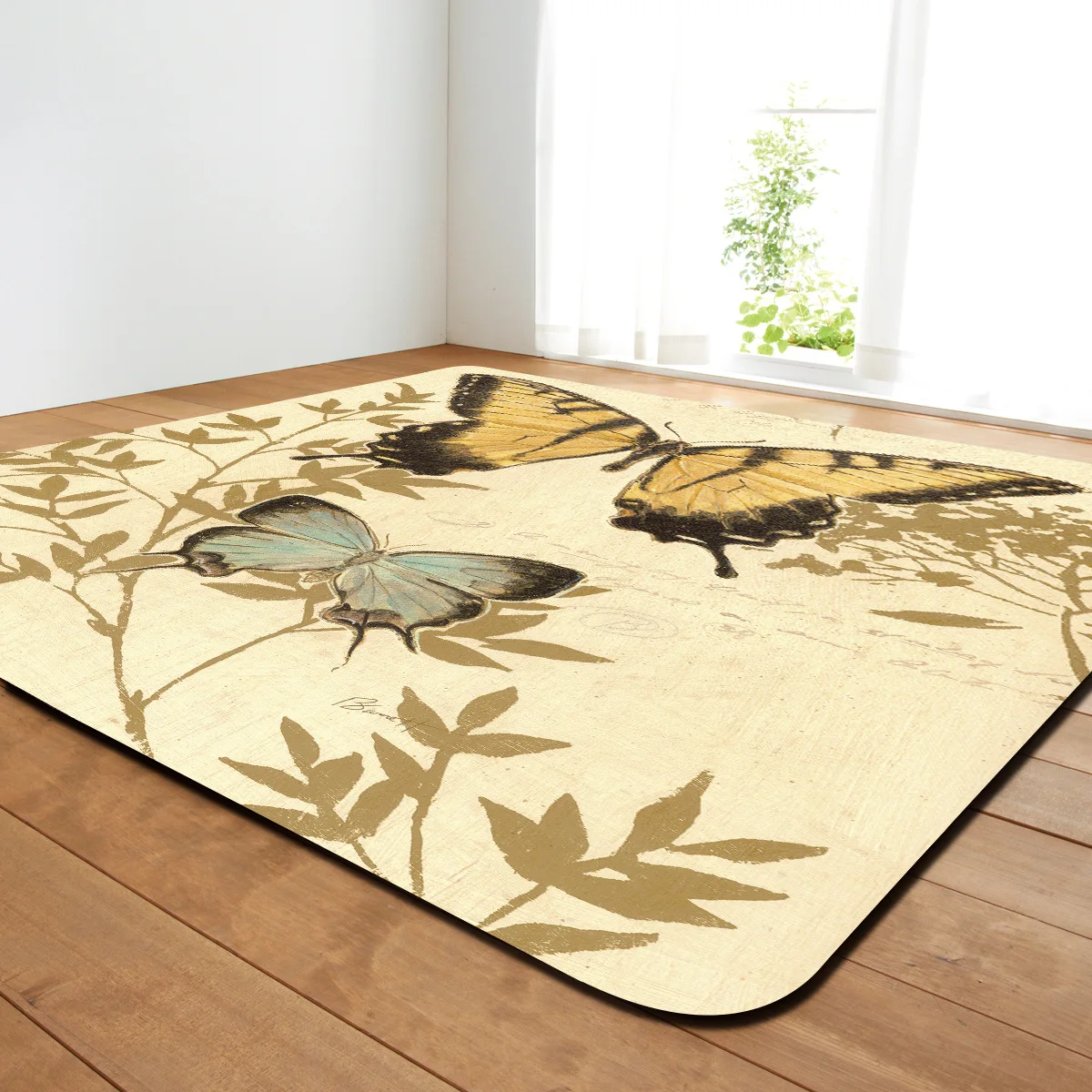 2018 butterfly printed Mat Area rug Bedroom Rugs Mats Carpet Doormat
