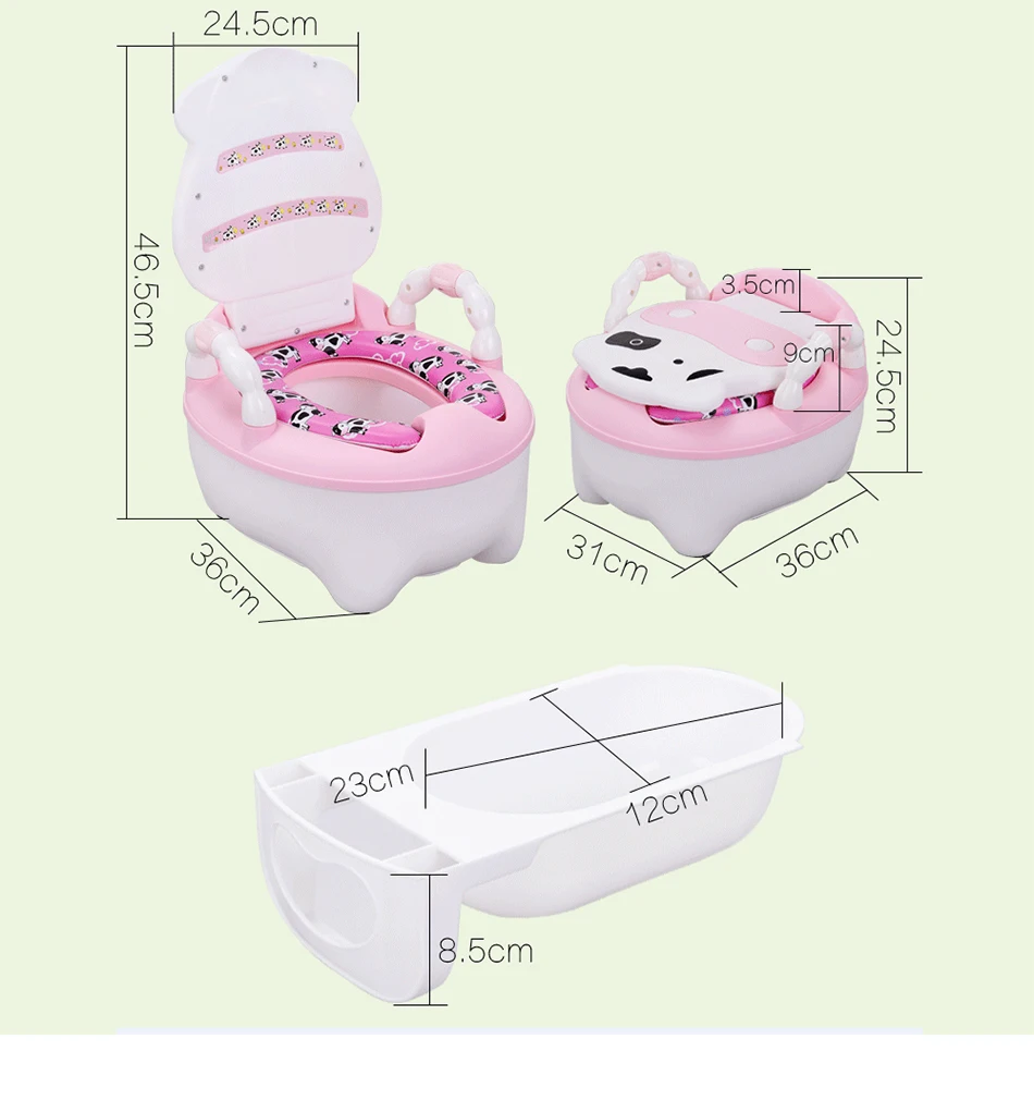 Детский горшок с коровой, собакой, пандой для детей, портативный Детский горшок для мальчиков, тренировочный дорожный горшок для мальчиков, сиденье для унитаза, складной Писсуар для мальчиков, детский туалет