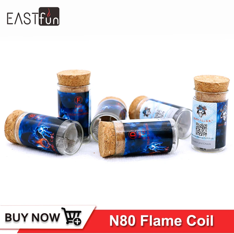 

Original Demon Killer N80 Flame Coil prebuilt coil head for DIY atomizer RDA RBA RTA RDTA electronic cigarette vape tank wire