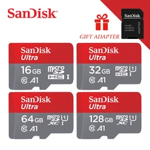 Карта памяти SanDisk A1 Micro SD, 16 ГБ, 32 ГБ, 64 ГБ, 128 ГБ, Micro SD CLASS 10, TF карта, 8 ГБ, cartao de memoria