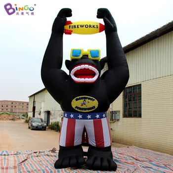 

Customized decorative 6 meters giant inflatable monkey high quality promotional blow up standing gorilla model for display toys