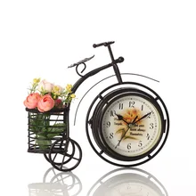 Бесшумные часы для велосипеда из кованого железа, европейские ретро цифровые часы-будильник, украшение для гостиной, будильник 014