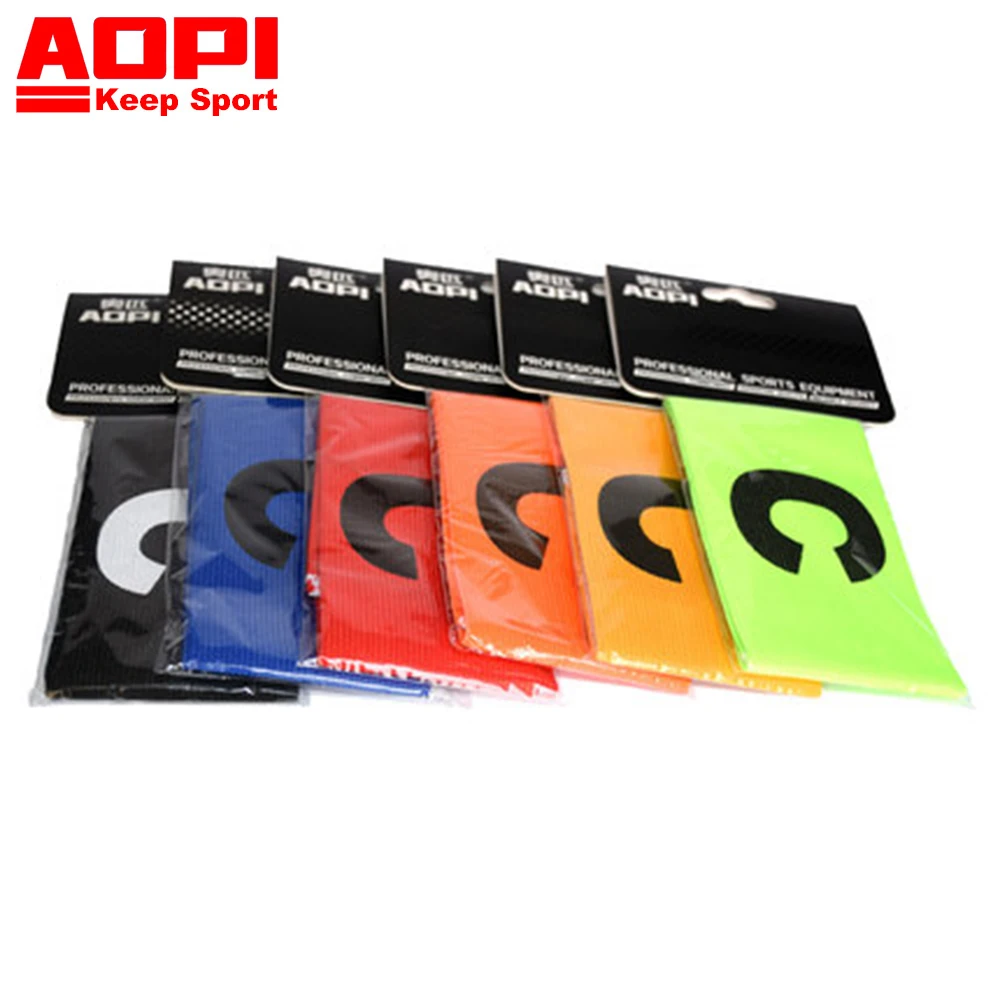 AOPI 1set=2pcsBreathable Nylon Football Soccer Flexible Sport Elastic Captain Armband Elbow Exercise Health Care Aanvoerdersband | Спорт и