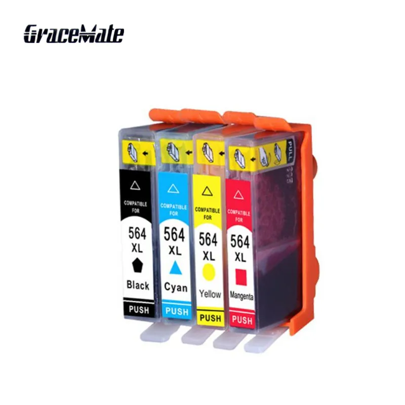 

4 ink cartridge with chip Replace for HP 564 / 564XL for Photosmart 5510 5520 6510 6520 7510 Deskjet 3070A 3520 3522 printer