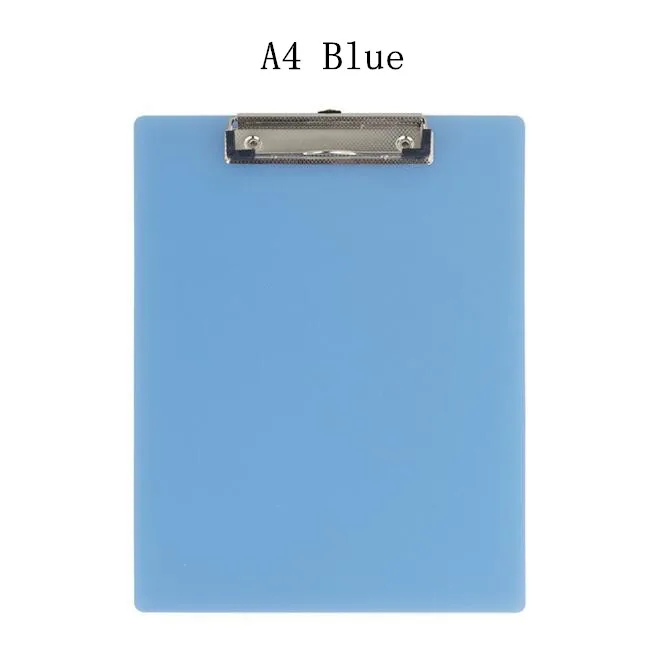 Прозрачный А4 А5 Папка для документов зажим для письменной доски металлическая Обложка для рапорта корешок бар школа канцелярские принадлежности - Цвет: A4 blue