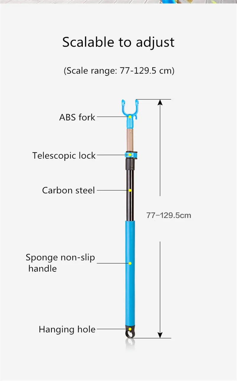 1,29 м/0,77 м Длина выдвижные стержни регулируемая одежда вилка с вешалкой железная труба бельевая палка вешалка для одежды