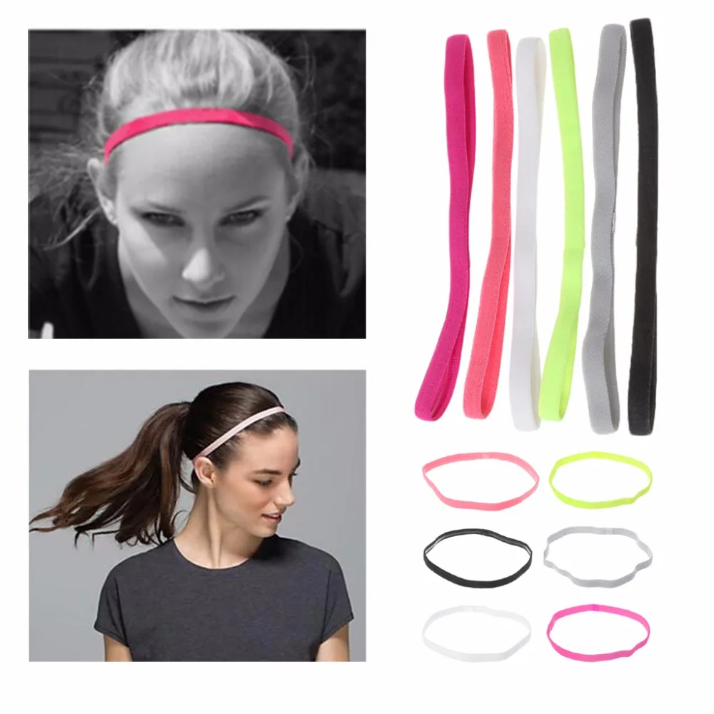

Hot Women Men Elastic Sports Football Yoga Hairband Non-slip Headband Hair Rope