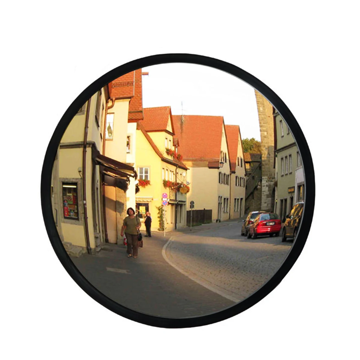 12 Convex Safety Mirror Curved Security Mirror Wide Angle Convex PC Mirror Traffic Mirror Wall Mount Corner Blind Spot Security and Safety