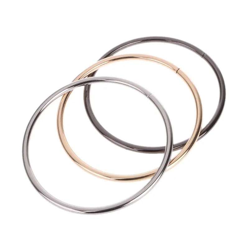 1PC Fashion Round Metal Replacement Top Handbags Handle Crossbody Bag Part Accessories 3 Color