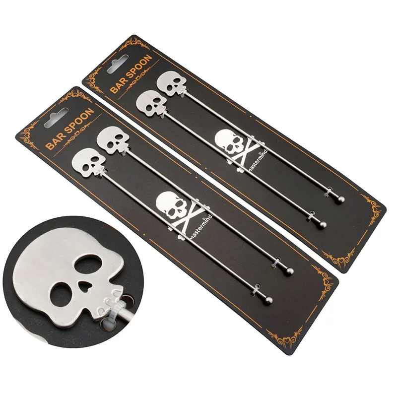 

2pcs/Set Skull Creative Cocktail Wine Glass Stirring Sticks Mixing Stirrer Picks Stir Rod Drinks Muddlers Bar Swizzle Sticks