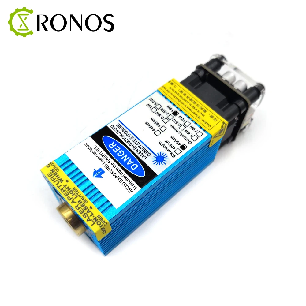 고정 초점 레이저 헤드 조각 모듈, TTL/PWM, 금속 조각 조각기에 조각 가능, 15W, 450nm, 33mm