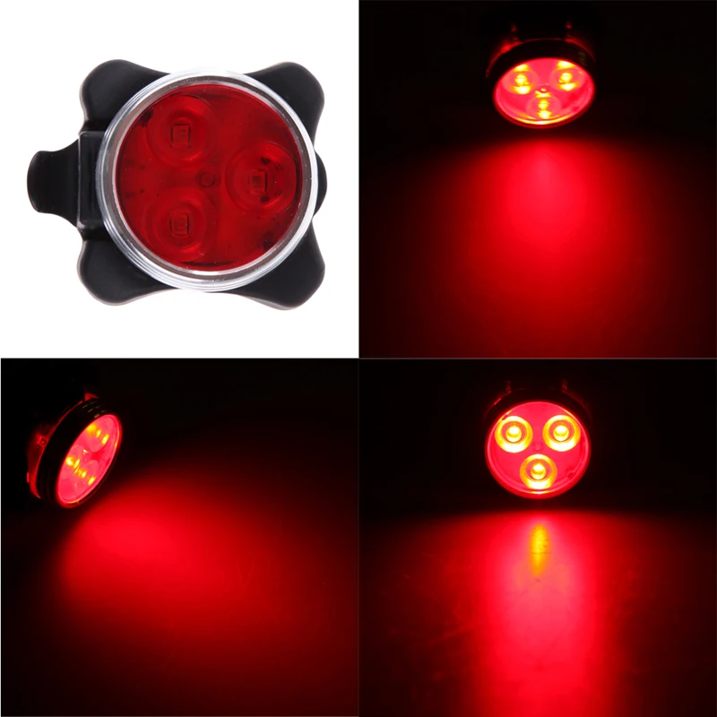 

New Cycling Bicycle Light Bike Accessories 3 LED Head Front Rear Tail light USB Rechargeable luces led bicicleta BHU2