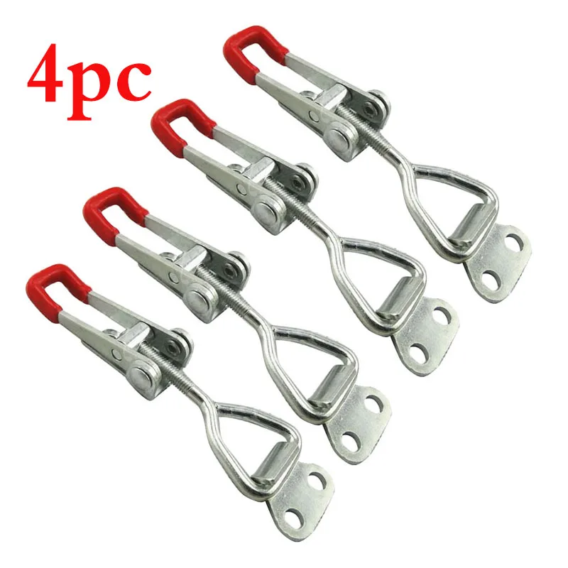  4pc GH-4001 Universal Quick Metal 100Kg 220 Lbs Hold Holding Capacity Latch Hand Tool Toggle Clamp 