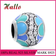 Эмаль серебро шарик листьев прелести для изготовления ювелирных изделий Подходит Подвески Серебро 925 оригинальные браслеты изысканные ювелирные