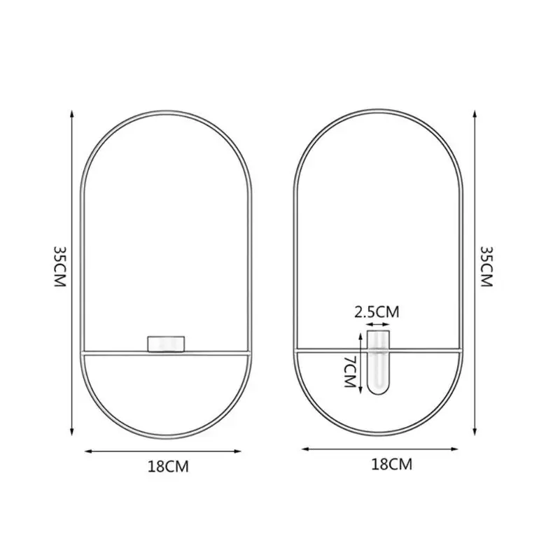 Геометрический подсвечник металлический современный стиль настенный подсвечник совпадающий маленький подсвечник ваза для цветов домашний декор украшения