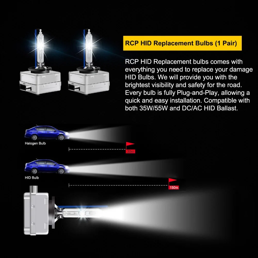 2 шт. D1S замена HID d1s Ксеноновые лампы 12 v 35 w D1S лампы hid 4300 K 5000 K 6000 K 8000 K 10000 K 12000 K D1S фары