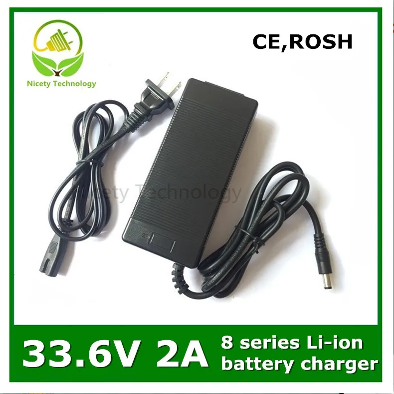 

33.6v2a INPUT100-240V OUT PUT DC: 33.6V 2A charger for 8series lithium li-ion battery good quality warranty