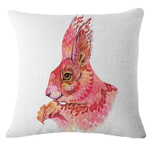 Милые домашние декоративные Чехлы для подушек с принтом кролика, дизайнерский чехол для подушек в виде животных, домашний декор, fundas de cojines - Цвет: 11