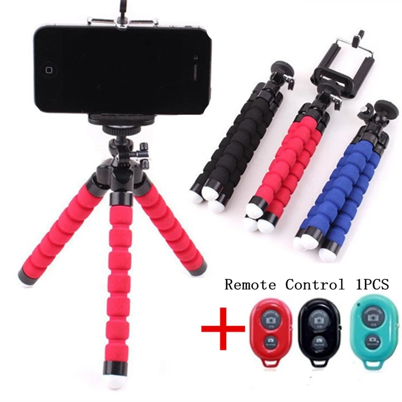 

Universal Sponge Octopus Tripod Phone Clip Flexible Holder Bracket Selfie Stand Mount Monopod Adapter Support For iphone Camera