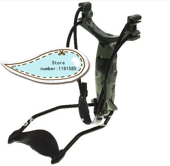 

Hunting Catapult Rugged Camouflage Slingshot Launcher with Five Steel Balls