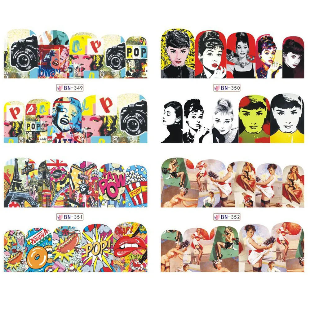 12pcs-Pop-Art-Slider-For-Nails-Full-Wraps-Water-Transfer-Nail-Art-Sticker-DIY-Lips-Cool (5)