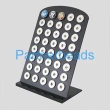 2016 de Alta calidad Negro pantalla Acylic para snaps botones con botones fit 18/20mm snaps perfect XX0085