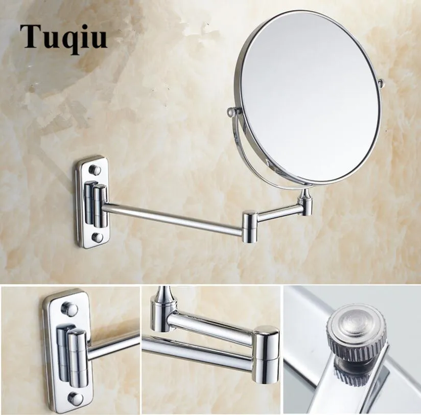 Зеркало для ванной хромированное настенное 6 дюймов Латунь 3X/1X увеличительное зеркало складное зеркало для макияжа косметическое зеркало леди подарок