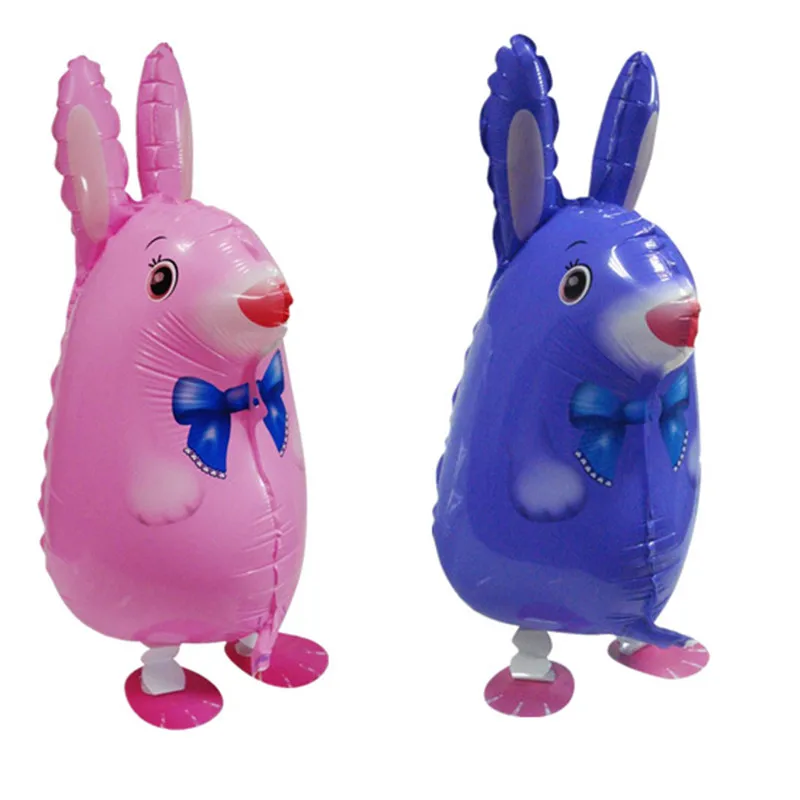 10pcs/lots Walking Pet Balloons Rabbit Walking Balloons Animal Foil